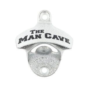 THE MAN CAVE Wall Mounted Beer Soda Bottle Opener Zinc Plated Cast Iron Starr X
